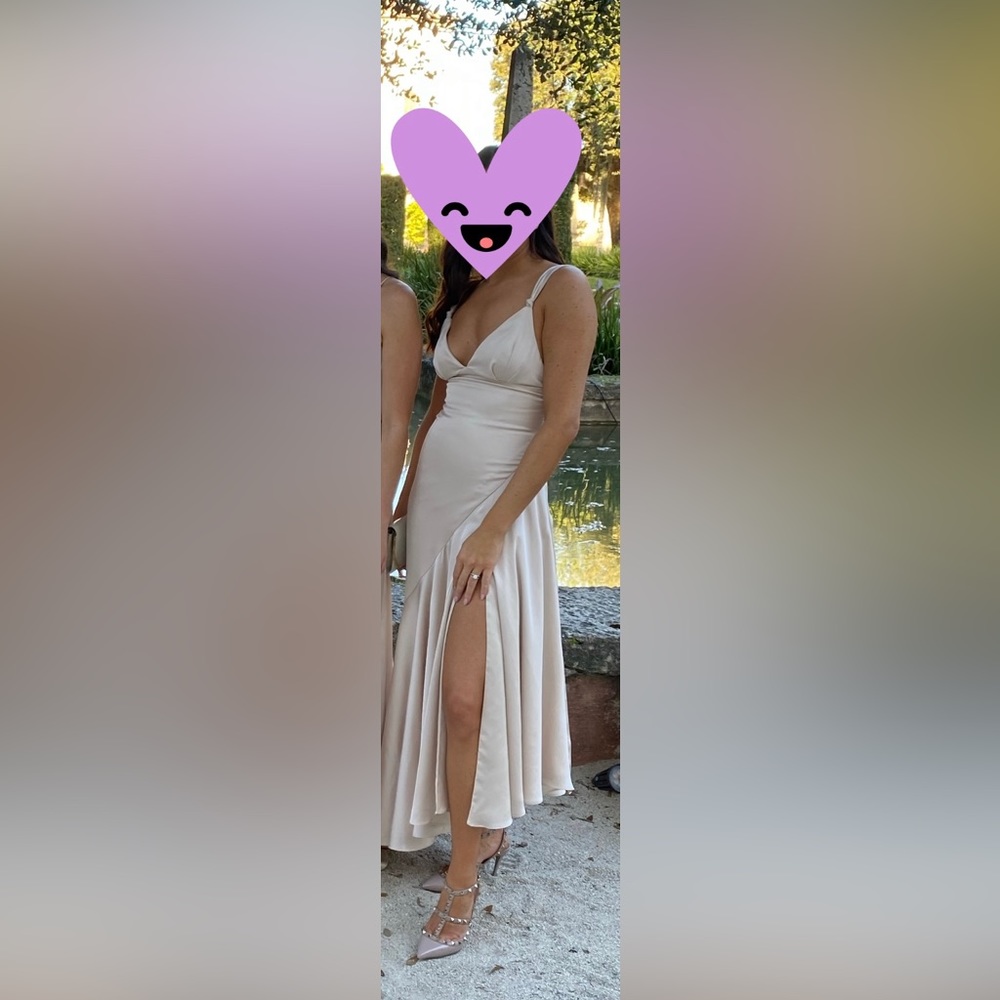 Fame and partners zephyrs Dress Champagne. Size 4-6
